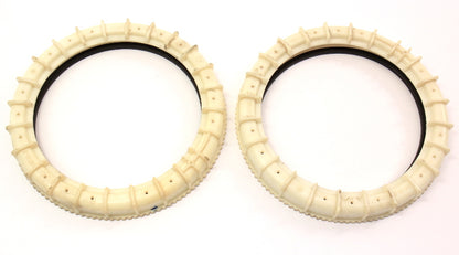 Pair Set Fuel Pump Lock Ring & Seal 05-11 Audi A6 S6 Quattro - Genuine