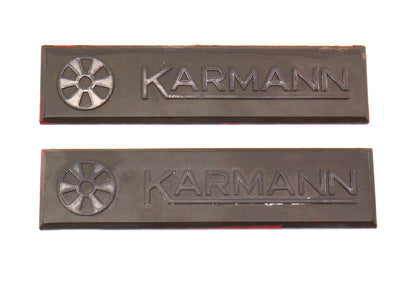 Karmann Fender Emblem Badge Set 85-93 VW Cabriolet MK1 - Genuine - 155 853 901