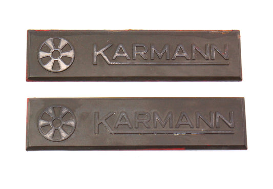 Karmann Fender Emblem Badge Set 85-93 VW Cabriolet MK1 - Genuine - 155 853 901