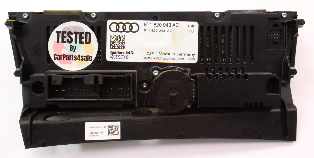 Dual Climate Temp HVAC Controls 09-12 Audi A4 B8 - Genuine - 8T1 820 043 AC
