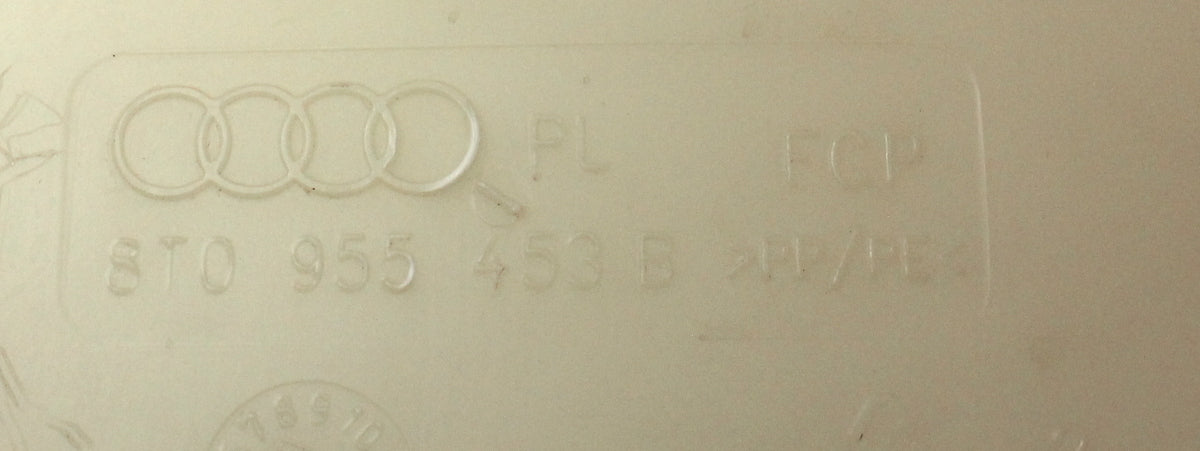 Washer Tank Reservoir 09-16 Audi A4 S4 A5 S5 B8 - Genuine - 8T0 955 463 B