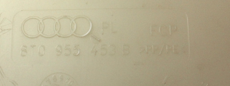 Washer Tank Reservoir 09-16 Audi A4 S4 A5 S5 B8 - Genuine - 8T0 955 463 B