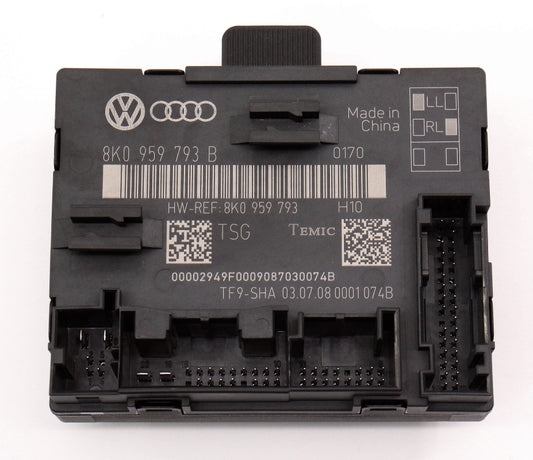 LH Front Door Window Control Module 09-12 Audi A4 S4 B8 Genuine - 8K0 959 793 B