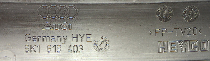 Wiper Cover Rain Tray 09-16 Audi A4 S4 A5 S5 Allroad B8 - Genuine - 8K1 819 403