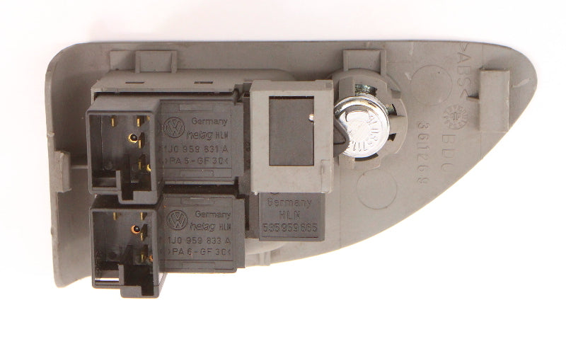 Gas Fuel Door Trunk Switches Lock Trim Gray 98-05 VW Passat B5 B5.5 - Genuine