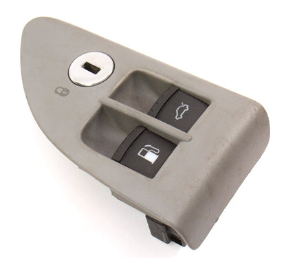 Gas Fuel Door Trunk Switches Lock Trim Gray 98-05 VW Passat B5 B5.5 - Genuine