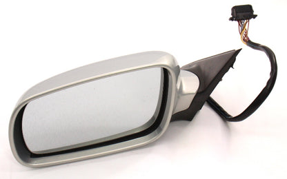 LH Exterior Side View Door Mirror 98-04 VW Passat B5 LB7Z Silver - Genuine