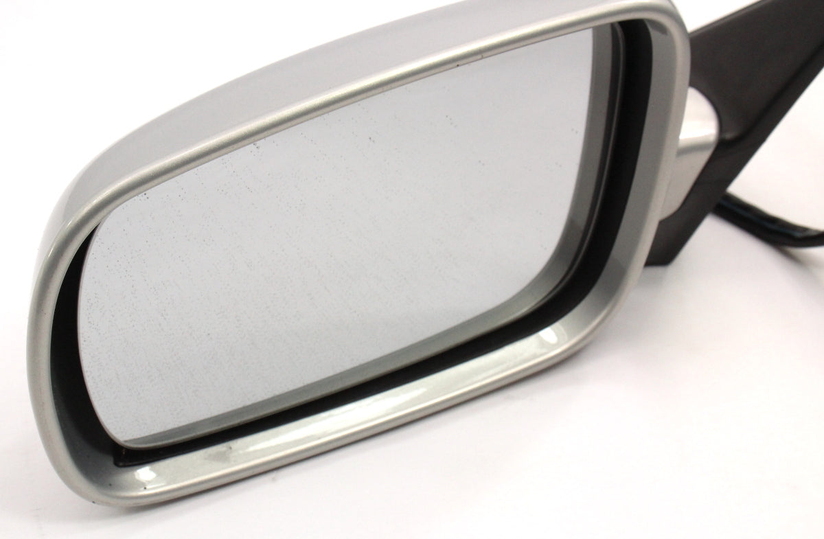 LH Exterior Side View Door Mirror 98-04 VW Passat B5 LB7Z Silver - Genuine