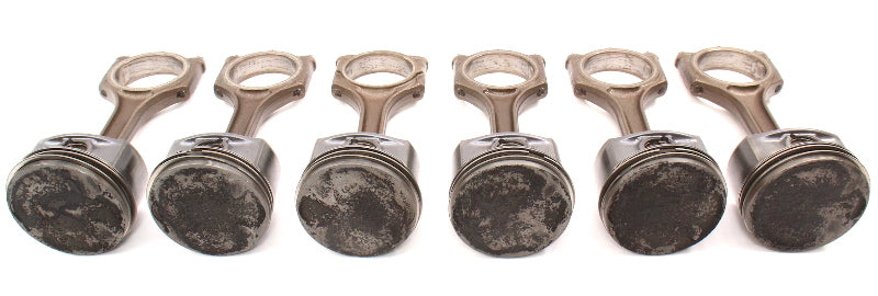 Set Of 6 Piston & Connecting Rod 98-05 Audi A6 A4 VW Passat B5 ATQ V6 2.8 30v