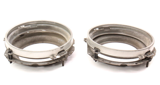 Round Headlight Lamp Bucket Mount Set 77-93 VW Rabbit MK1 Cabriolet - Genuine -