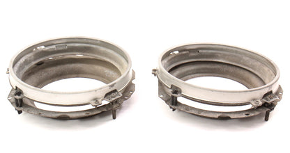 Round Headlight Lamp Bucket Mount Set 77-93 VW Rabbit MK1 Cabriolet - Genuine -