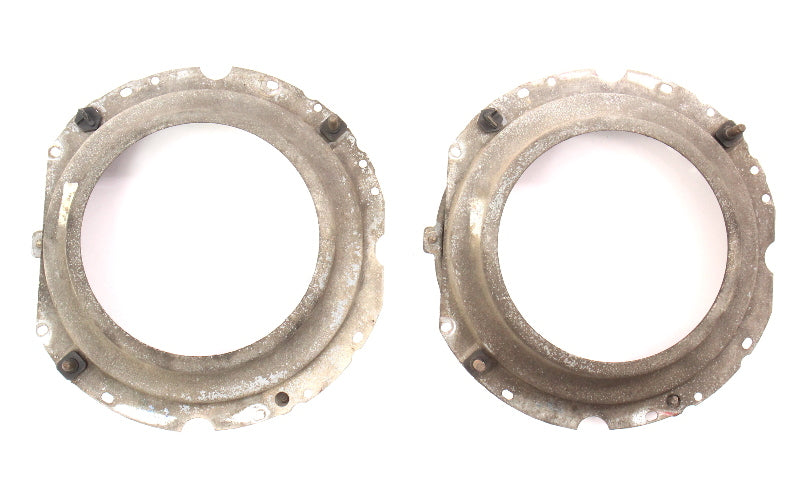 Round Headlight Lamp Bucket Mount Set 77-93 VW Rabbit MK1 Cabriolet - Genuine -