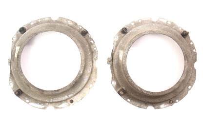 Round Headlight Lamp Bucket Mount Set 77-93 VW Rabbit MK1 Cabriolet - Genuine -