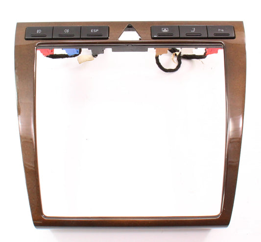 Wood Grain Radio Surround Dash Trim & Switches 00-03 Audi A8 S8 D2 ~ 4D0 820 325