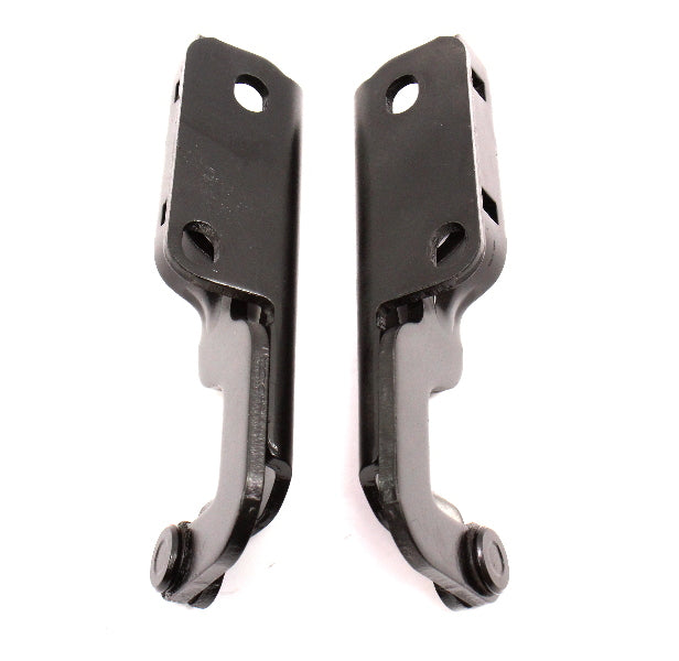 Hood Hinges Set 97-03 Audi A8 S8 D2 - Black - Genuine - 4D0 823 301 C / 302 C