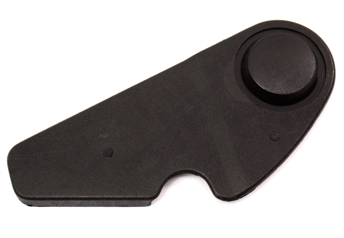 LH Outer Seat Hinge Side Trim VW 75-84 Rabbit GTI MK1 - Black - 171 881 477 C