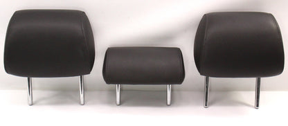 Rear Headrest Head Rest Set 02-05 Audi A4 S4 B6 Sedan Dark Gray Leather Genuine