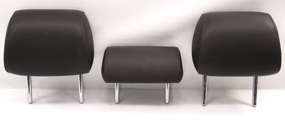 Rear Headrest Head Rest Set 02-05 Audi A4 S4 B6 Sedan Dark Gray Leather Genuine