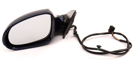 LH Side View Door Exterior Mirror 06-10 VW Passat B6 Genuine - LD5Q Shadow Blue