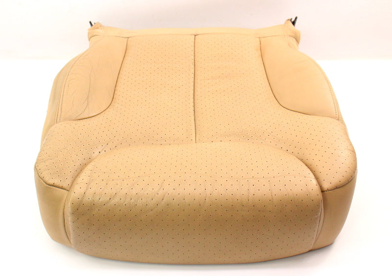 RH Front Seat Lower Cushion & Cover 06-10 VW Passat B6 - Beige Leather - Genuine