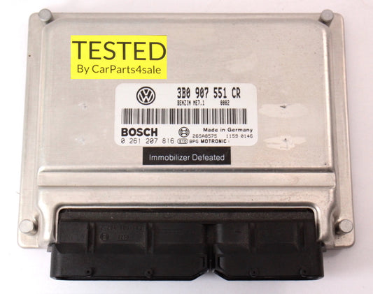 Immo Off Engine Computer Module ECU ECM 2003 03 VW Passat B5.5 V6 3B0 907 551 CR