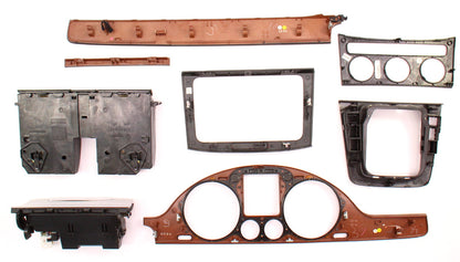 Wood & Brushed Silver Interior Dash Trim Set 06-10 VW Passat B6 - Genuine