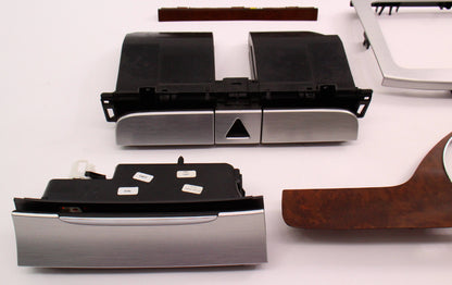 Wood & Brushed Silver Interior Dash Trim Set 06-10 VW Passat B6 - Genuine