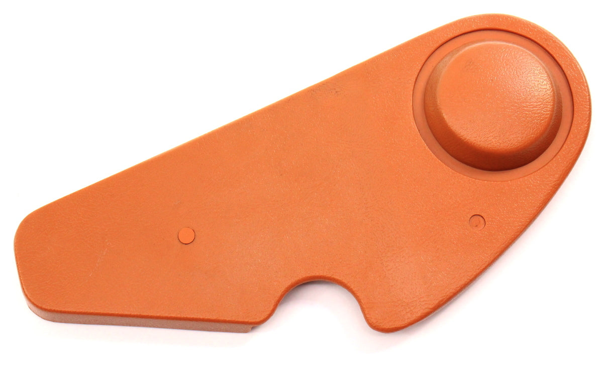 LH Outer Seat Hinge Side Trim VW 75-84 Rabbit GTI MK1 Brown - 171 881 477 C