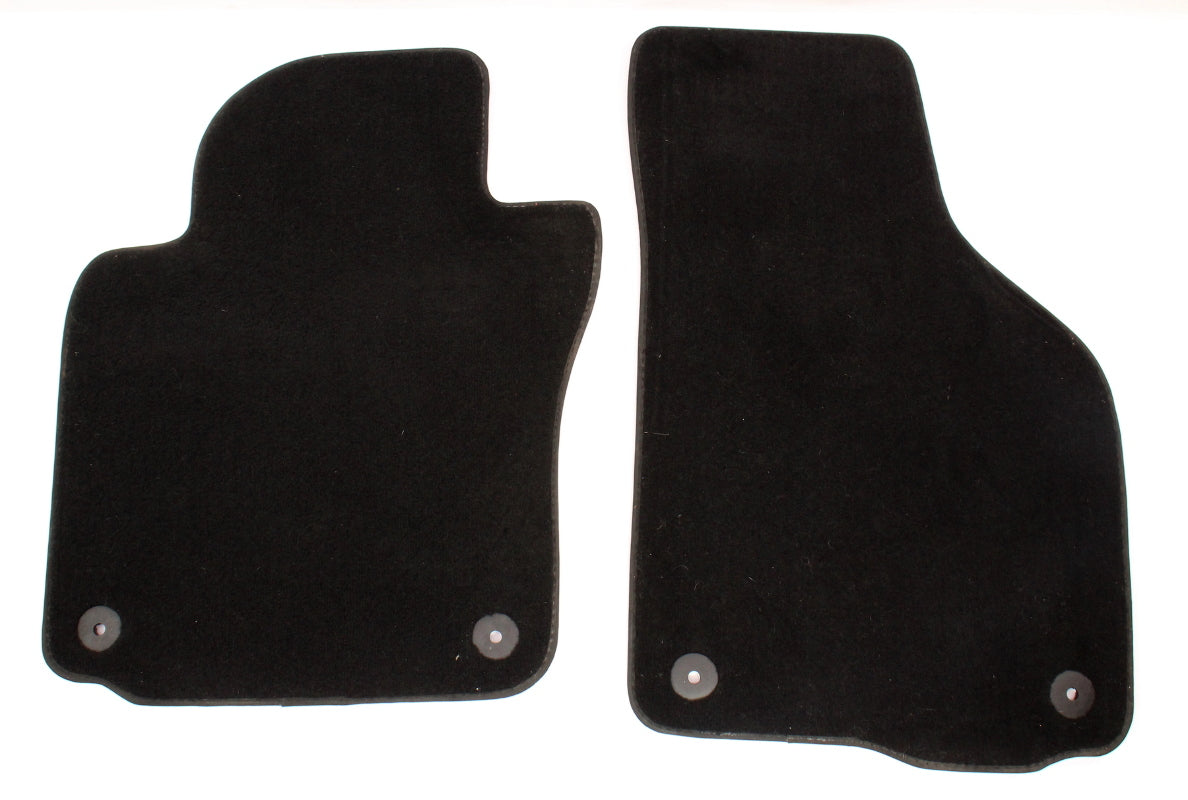 Floor Mat Carpet Set 05-14 VW Jetta Rabbit Golf Sportwagen MK5 MK6 - Black
