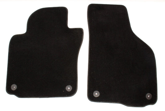 Floor Mat Carpet Set 05-14 VW Jetta Rabbit Golf Sportwagen MK5 MK6 - Black