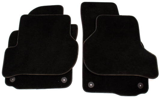Floor Mat Carpet Set 05-14 VW Jetta Rabbit Golf Sportwagen MK5 MK6 - Black