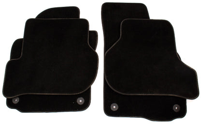 Floor Mat Carpet Set 05-14 VW Jetta Rabbit Golf Sportwagen MK5 MK6 - Black