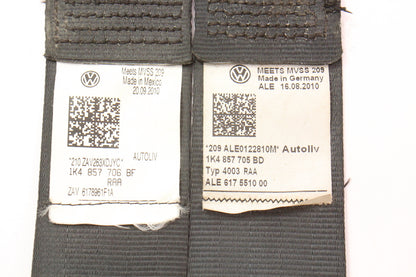Front Seat Belt Set 08-10 VW Jetta Rabbit Golf GTI MK5 Sportwagen 1K4 857 705 BD