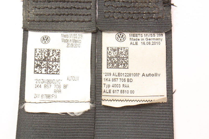 Front Seat Belt Set 08-10 VW Jetta Rabbit Golf GTI MK5 Sportwagen 1K4 857 705 BD