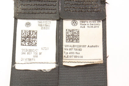 Front Seat Belt Set 08-10 VW Jetta Rabbit Golf GTI MK5 Sportwagen 1K4 857 705 BD