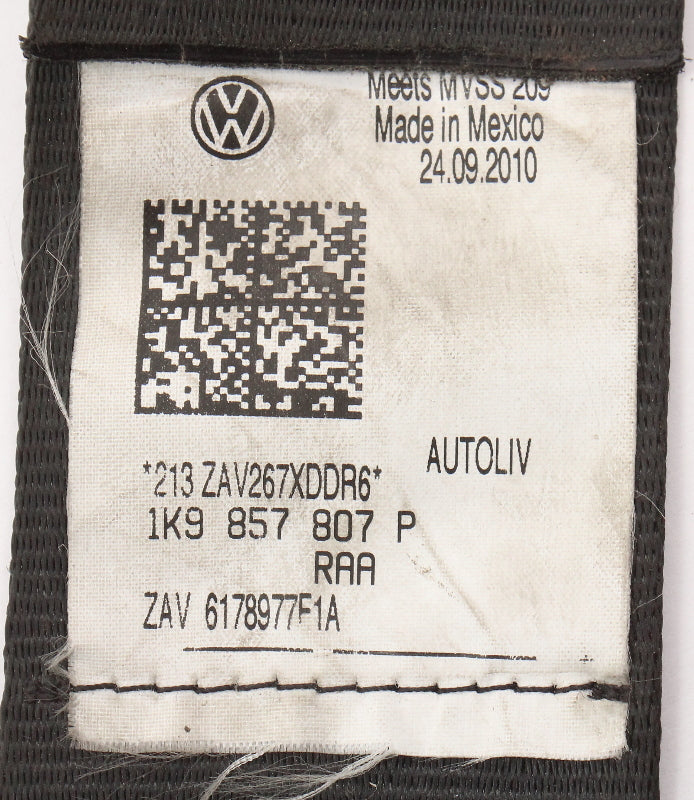 Center Rear Seatbelt Seat Belt 09-14 VW Jetta Sportwagen MK5 MK6 ~ 1K9 857 807 P