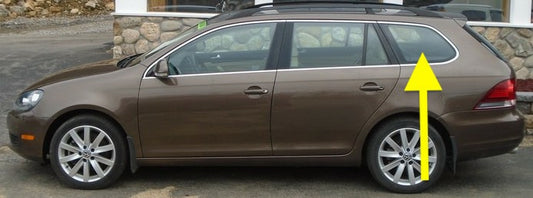 LH Rear Quarter Window Side Glass 09-14 VW Jetta Sportwagen ~ 1K9 845 297 AB