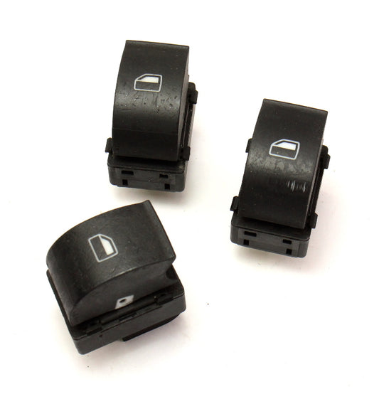 3x Window Switch Set 02-05 Audi A4 S4 B6 - Genuine - 8Z0 959 855 B