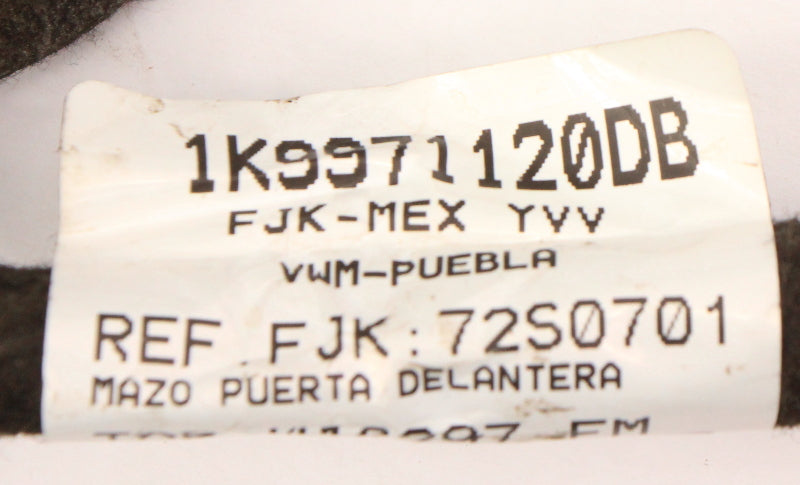 LH Front Door Wiring Harness 09-14 VW Jetta Sportwagen MK5 MK6 - 1K9 971 120 DB