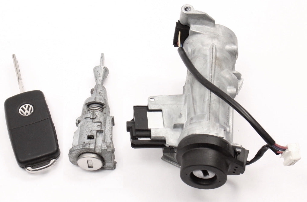 Lock Set Ignition Collar Door Key 10-14 VW Jetta Sportwagen MK6 - 1K0 905 851 B