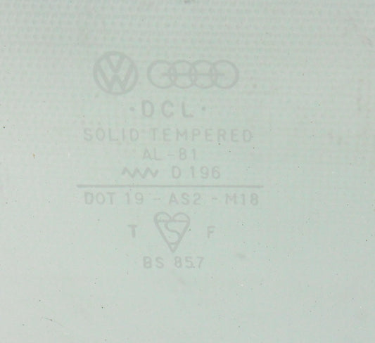 LH Rear Exterior Side Door Window Glass 75-84 VW Rabbit Jetta Mk1 4 DR - Genuine