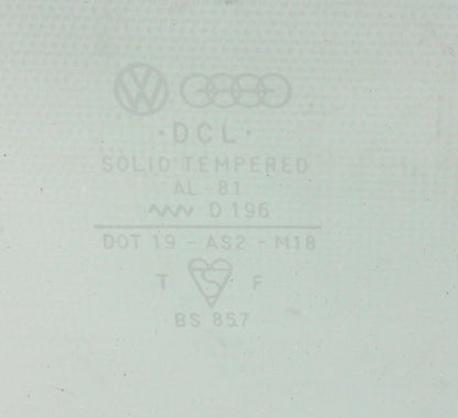 LH Rear Exterior Side Door Window Glass 75-84 VW Rabbit Jetta Mk1 4 DR - Genuine