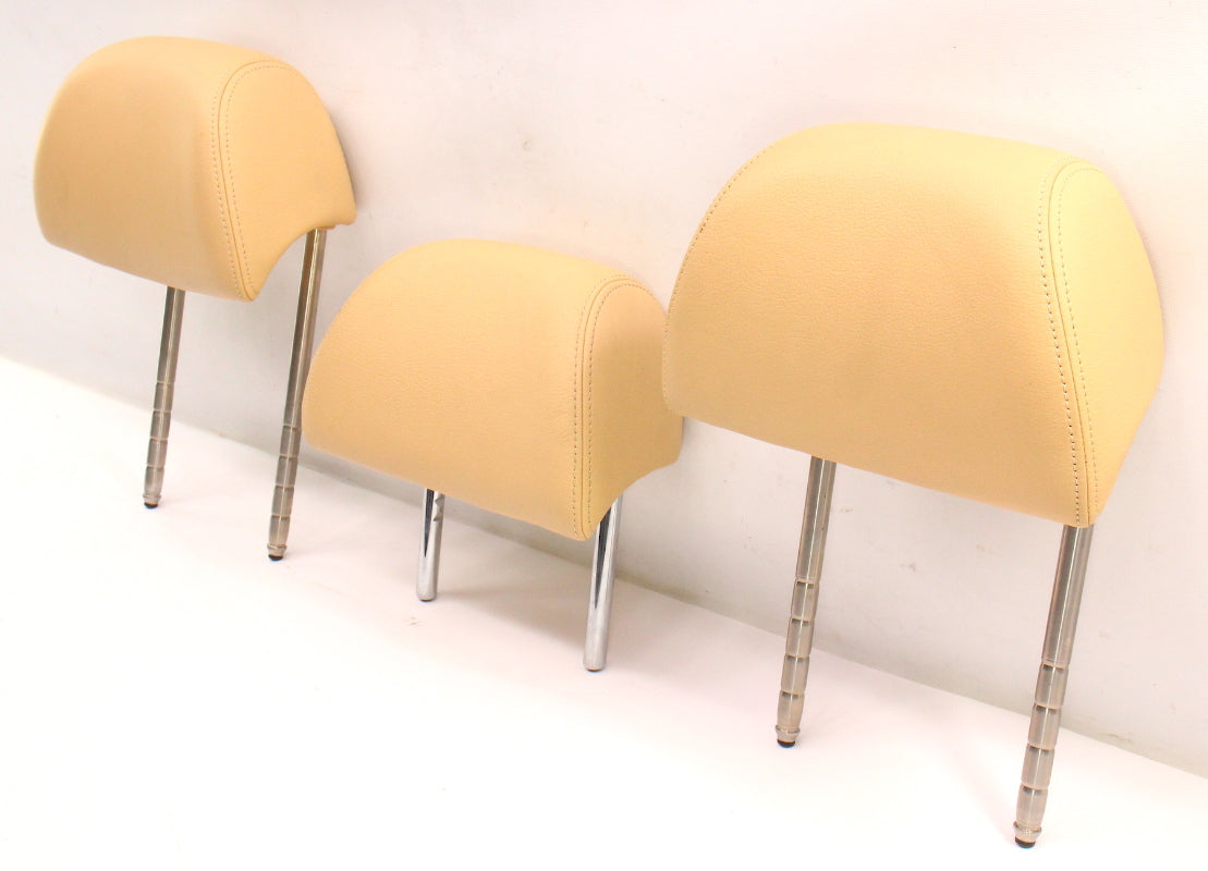 Rear Headrest Head Rest Set 01-05 VW Passat B5.5 Sunshine Sunshine Beige Leather