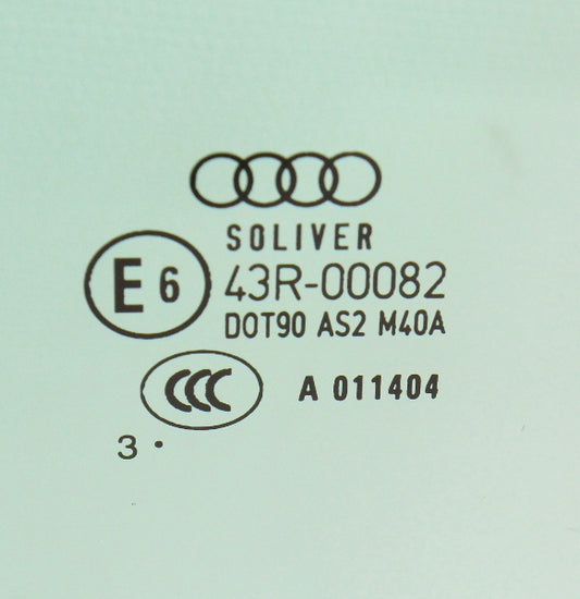 LH Front Side Door Window Exterior Glass 03-09 Audi A4 S4 Convertible B6 B7