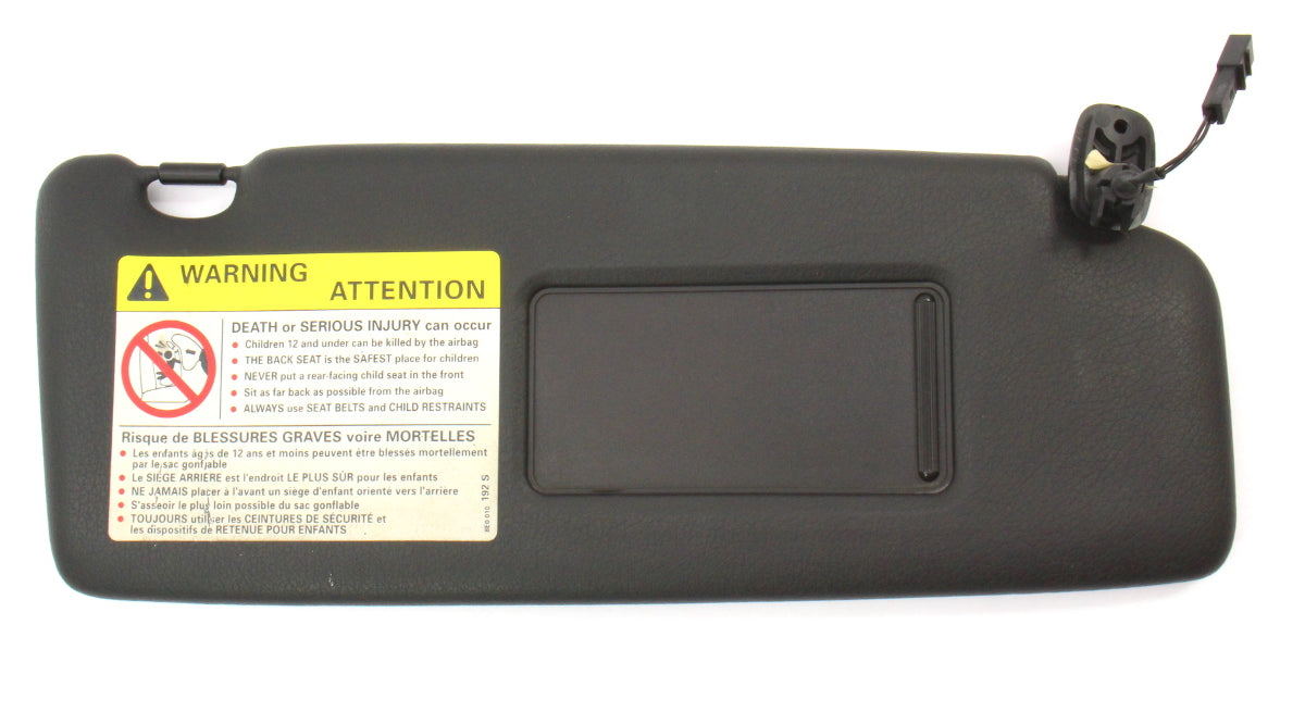 RH Sun Visor Sunvisor 03-09 Audi S4 B6 B7 Convertible Black - 8H0 857 552 A/C