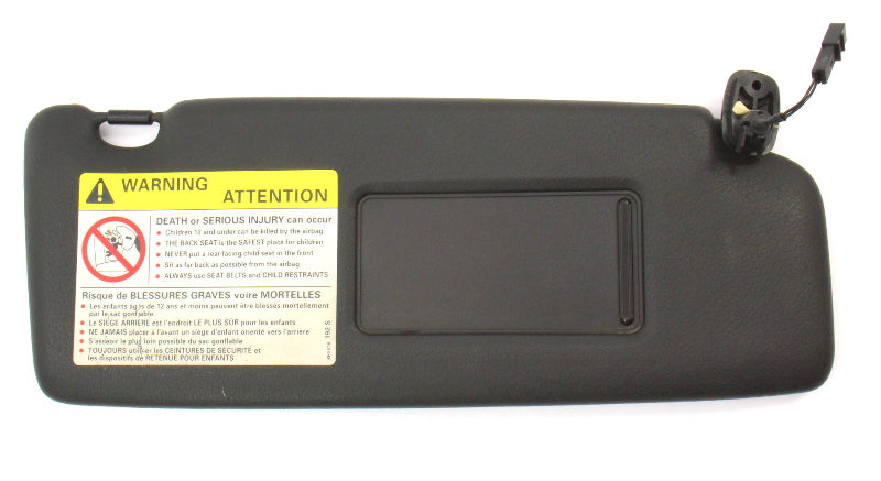 RH Sun Visor Sunvisor 03-09 Audi S4 B6 B7 Convertible Black - 8H0 857 552 A/C