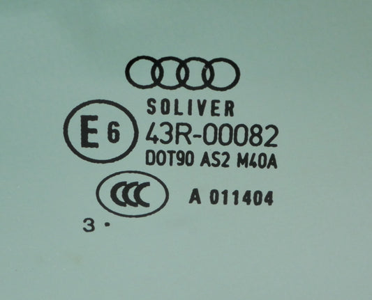 RH Rear Side Window Exterior Glass 03-09 Audi A4 S4 Convertible Cabriolet B6 B7