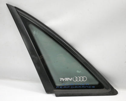 LH Rear Quarter Window Small Side Glass 02-05 Audi A4 B6 Black Trim ~ Genuine