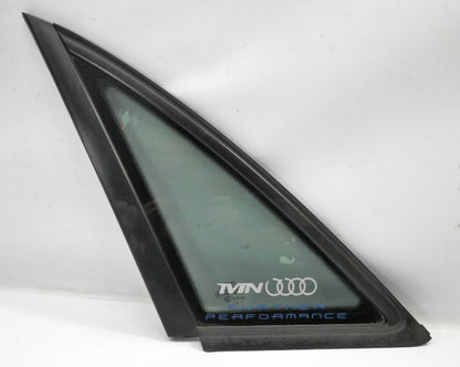 LH Rear Quarter Window Small Side Glass 02-05 Audi A4 B6 Black Trim ~ Genuine