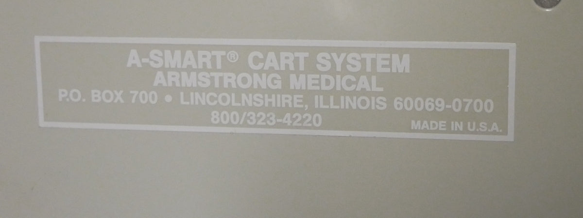Side Cabinet W/ Glass Door A-Smart Cart System Armstrong Medical Airway